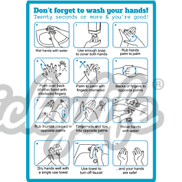 How to Wash Your Hands Rectangle Mirror Cling