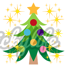 Oh Christmas Tree Stickers 1.5 Circles