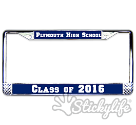 High School - License Plate Frame - Customizable Design