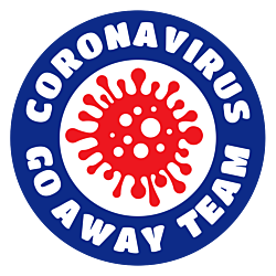 COVID-19 Coronavirus Go Away Team Parody Circle Car Magnet