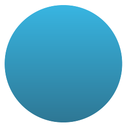 Circle shaped decal with blue gradient. 