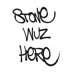 Stone Wuz Here Sticker