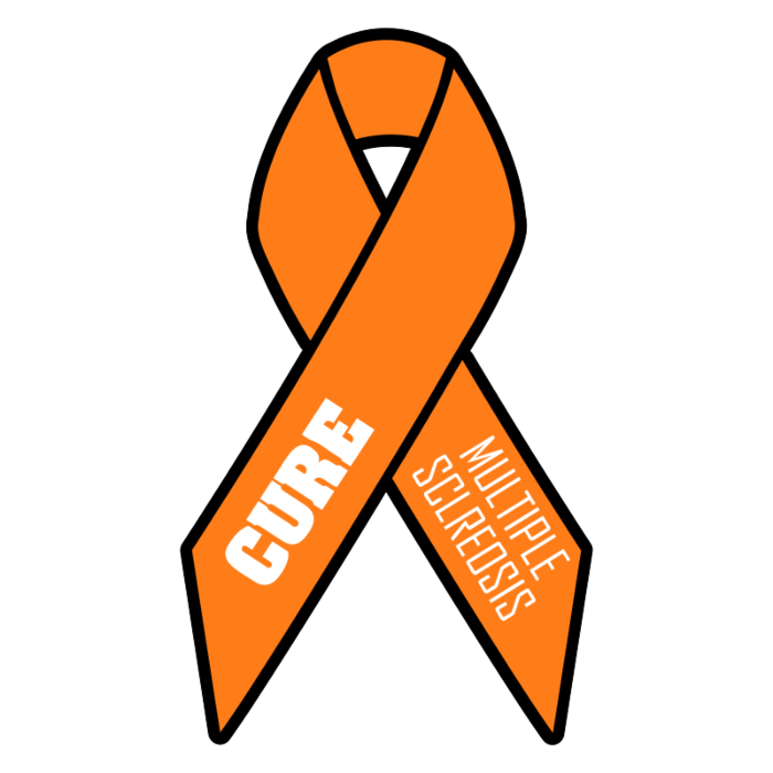 Multiple Sclerosis Awareness Ribbon Decal