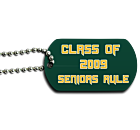 Trojans Senior Dog Tag Back 