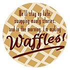 National Waffle Day Circle Car Magnet