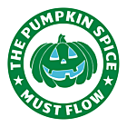 The Pumpkin Spice Must Flow Circle Vinyl Decal