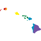 Hawaii LGBT Rainbow Decal