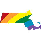 Massachusetts LGBT Rainbow Decal