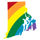 Rhode Island LGBT Rainbow Decal