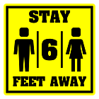 Stay 6 Feet Away Decal