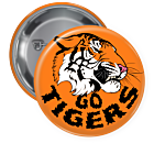 Tigers Pin Backed Buttons