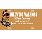 Wildwood Warrios License Plate 