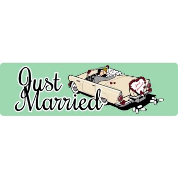Just Married Custom Bumper Car Magnet