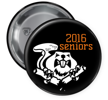 Seniors Pin Backed Button