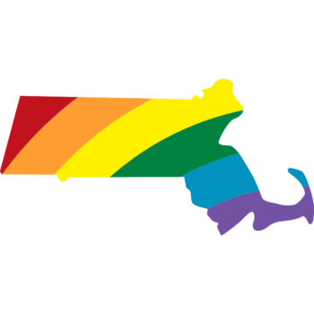 Massachusetts LGBT Rainbow Decal