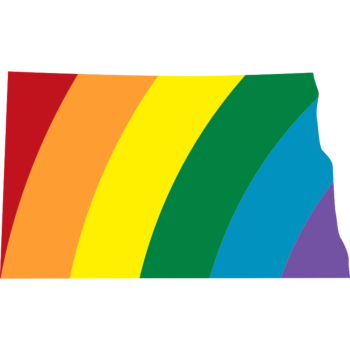 North Dakota LGBT Rainbow Decal