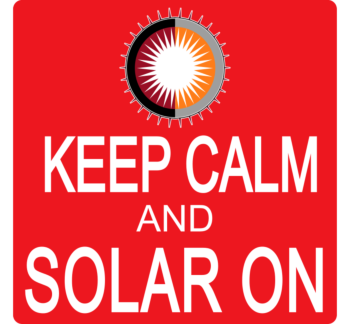 Keep Calm and Solar On Square Car Magnet