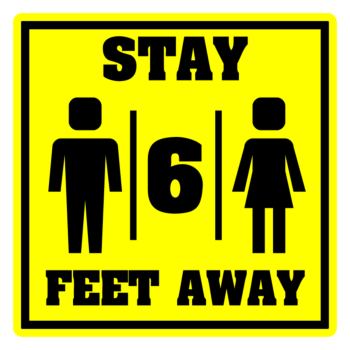 Stay 6 Feet Away Decal