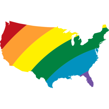 USA LGBT Rainbow Decal