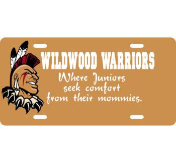 Wildwood Warrios License Plate 